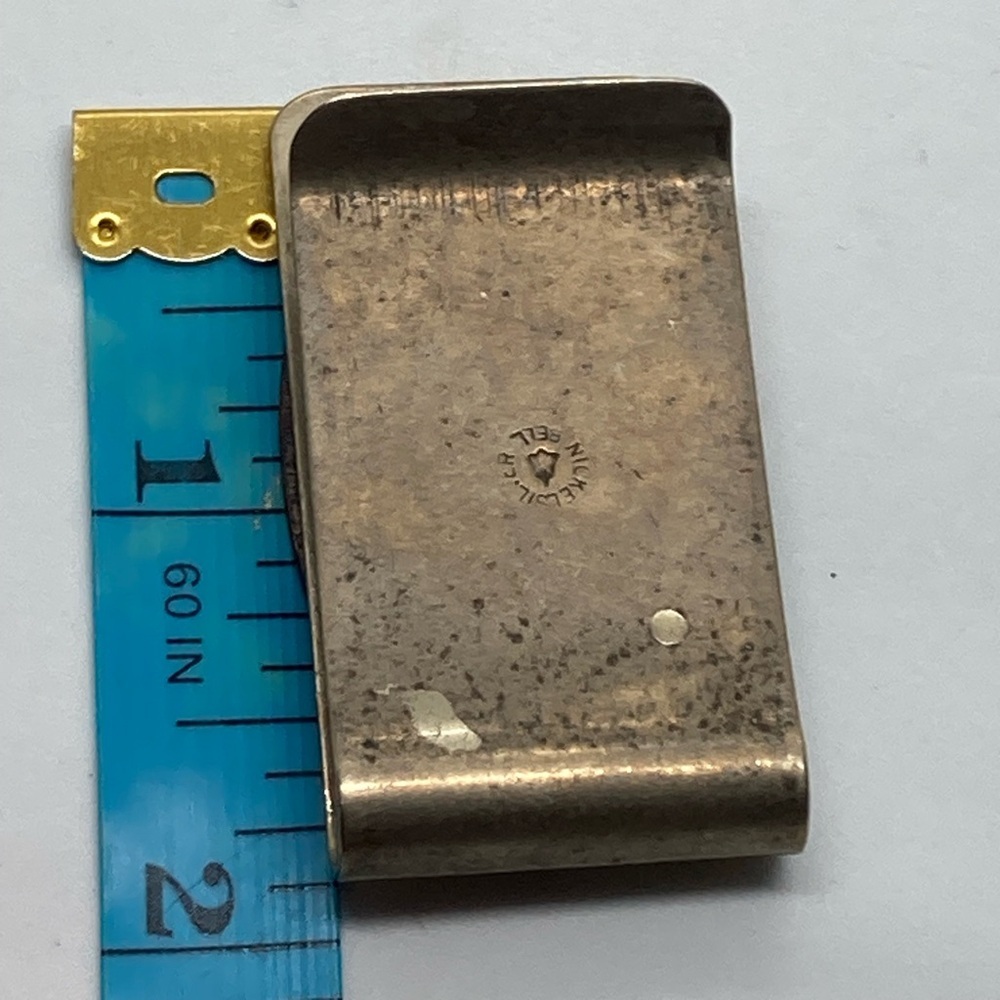 Vtg Bell Trading Post Nickel Silver & Copper Native American Money Clip 1.9” - Picture 7 of 8